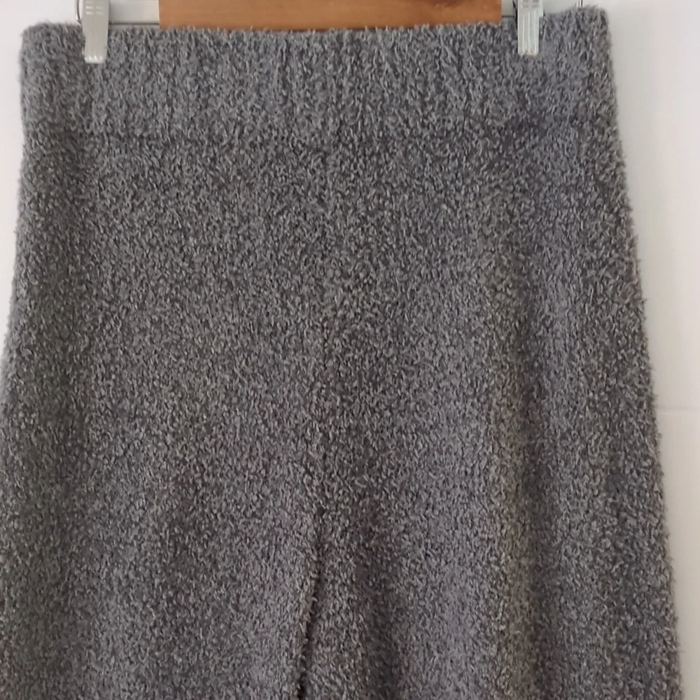 SKIMS Cozy Cabin Knit Wide Leg Athleasure Comfy Launge Gray Women's Pants L/XL - Picture 7 of 9
